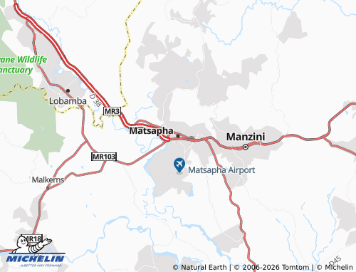 MICHELIN-Landkarte Matsapha - ViaMichelin