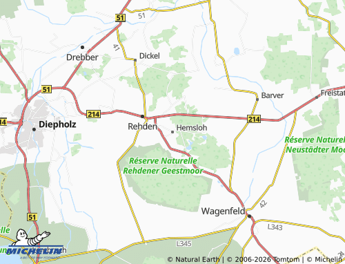 MICHELIN Hemsloh map - ViaMichelin