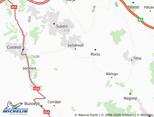 Mapa MICHELIN Gliganu De Sus - ViaMichelin