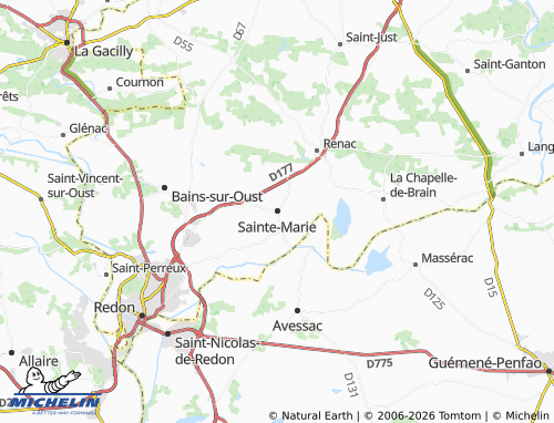 Carte MICHELIN Sainte-Marie - ViaMichelin