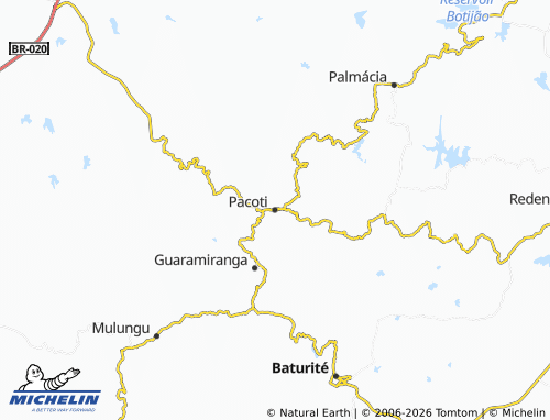 MICHELIN-Landkarte Pacoti - ViaMichelin