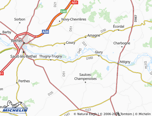 Mappa MICHELIN Ambly-Fleury - ViaMichelin