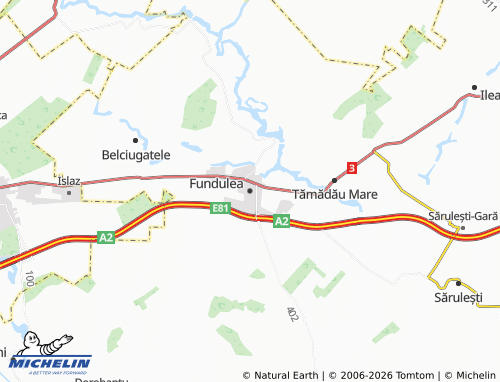 MICHELIN Fundulea map - ViaMichelin