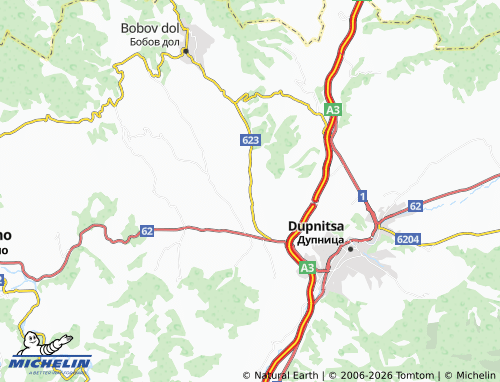 Kaart MICHELIN Golemo selo - ViaMichelin