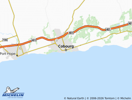 MICHELIN Cobourg map - ViaMichelin