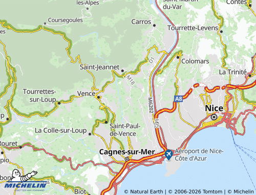 MICHELIN La Gaude map - ViaMichelin