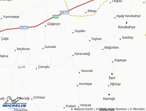 MICHELIN-Landkarte Karacadağ - ViaMichelin