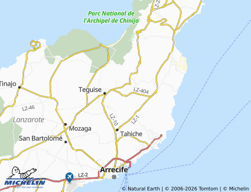 MICHELIN Teseguite map - ViaMichelin