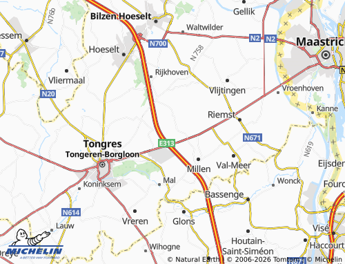 Mappa MICHELIN Genoelselderen - ViaMichelin