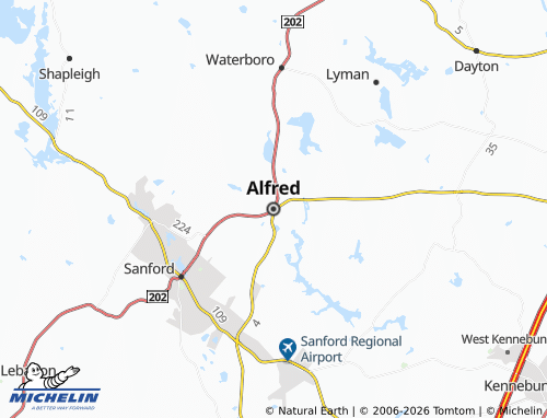 Mappa MICHELIN Alfred - ViaMichelin