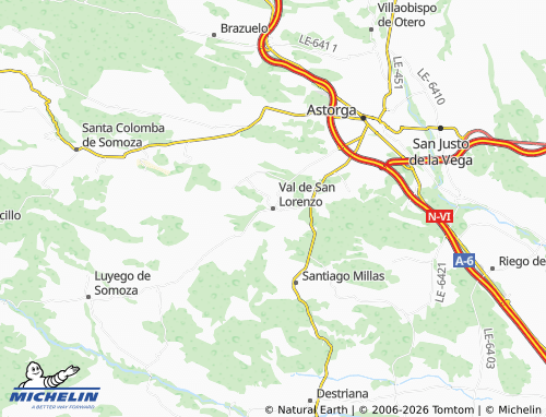 Mapa MICHELIN Val de San Lorenzo - ViaMichelin