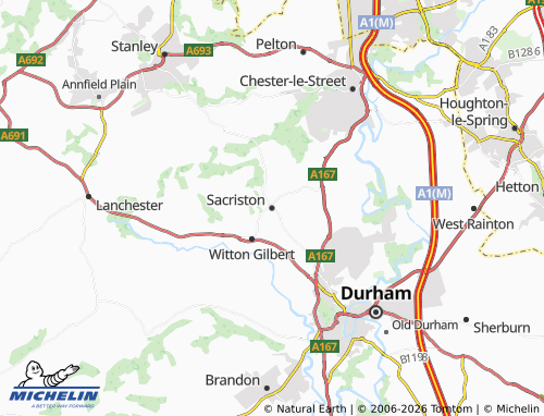 Carte MICHELIN Sacriston - ViaMichelin