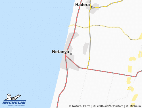 Carte MICHELIN Netanya - ViaMichelin