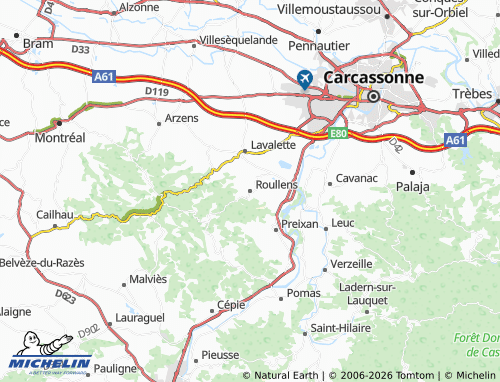 Kaart MICHELIN Roullens - ViaMichelin