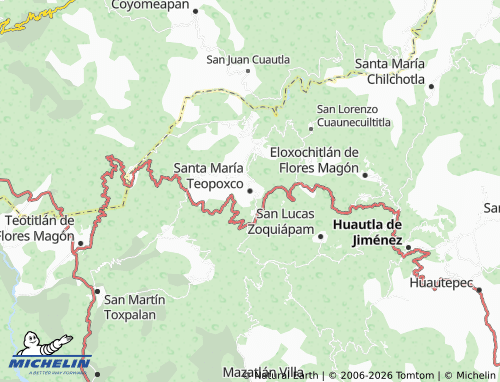 Mappa MICHELIN Santa María Teopoxco - ViaMichelin