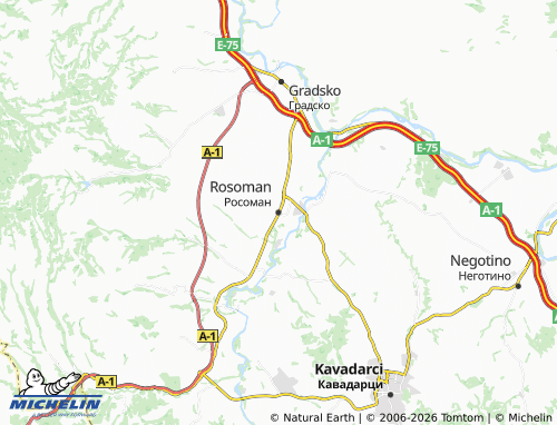 Mapa MICHELIN Rosoman - ViaMichelin