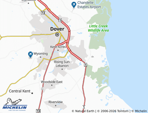 Mappa MICHELIN Dover Air Force Base - ViaMichelin