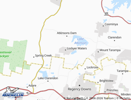 Mapa MICHELIN Lockyer Waters - ViaMichelin