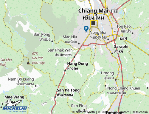 MICHELIN San Phak Wan map - ViaMichelin