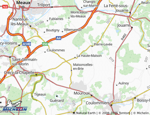 Carte MICHELIN La Haute-Maison - ViaMichelin
