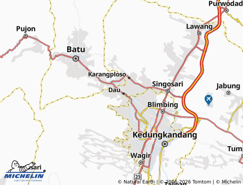 MICHELIN Mulyoagung map - ViaMichelin