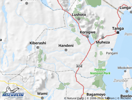 Mapa MICHELIN Handeni - ViaMichelin