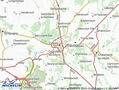 Mappa MICHELIN Gisors - ViaMichelin