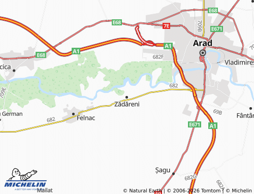Mappa MICHELIN Zădăreni - ViaMichelin