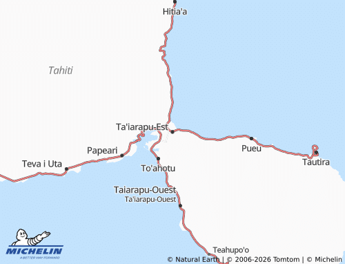 MICHELIN Ta'iarapu-Est map - ViaMichelin