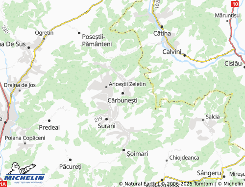 MICHELIN-Landkarte Cărbunești - ViaMichelin