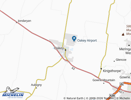 Mapa MICHELIN Oakey - ViaMichelin