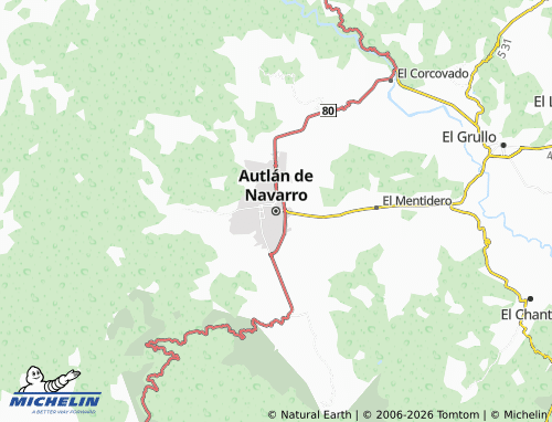 Mapa MICHELIN Autlán de Navarro - ViaMichelin