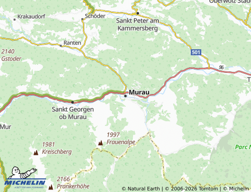 Mapa MICHELIN Murau - ViaMichelin