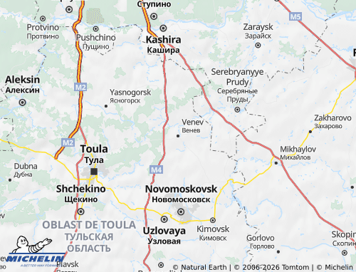 Carte MICHELIN Venevskiy rayon - ViaMichelin
