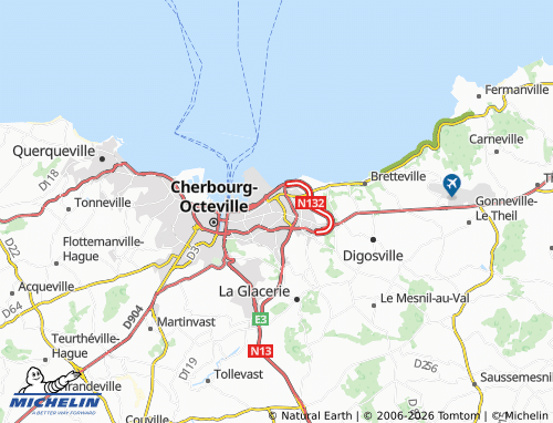 MICHELIN Tourlaville map - ViaMichelin