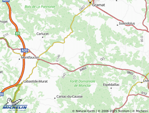 MICHELIN-Landkarte Lunegarde - ViaMichelin