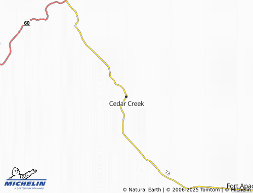 MICHELIN Cedar Creek map - ViaMichelin