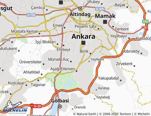 MICHELIN Metin Akkuş map - ViaMichelin