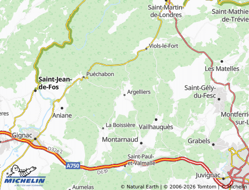 Mappa MICHELIN Argelliers - ViaMichelin