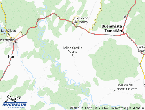 Mapa MICHELIN Felipe Carrillo Puerto - ViaMichelin