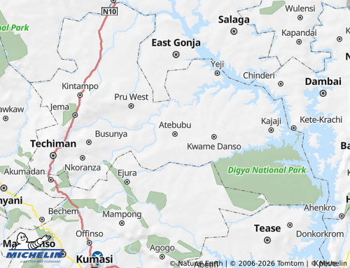 Mapa MICHELIN Atebubu - ViaMichelin