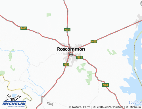 Kaart MICHELIN Roscommon - ViaMichelin