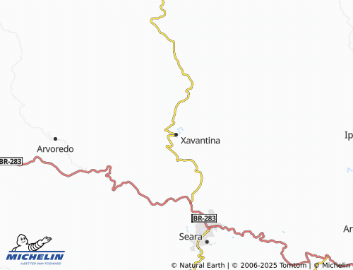 MICHELIN Xavantina map - ViaMichelin