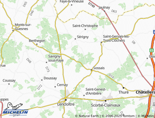 MICHELIN-Landkarte Les Tuileries - ViaMichelin