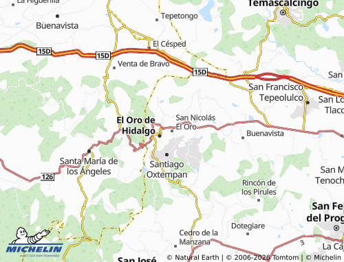 Kaart MICHELIN San Nicolás El Oro - ViaMichelin