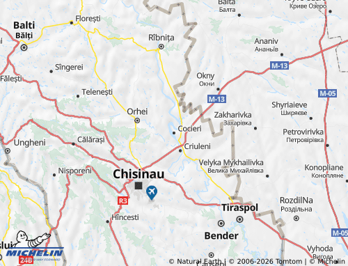 MICHELIN Dubăsari District map - ViaMichelin