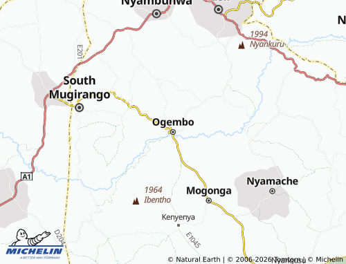 Mappa MICHELIN Ogembo - ViaMichelin