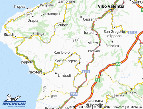 Mapa MICHELIN Rombiolo - ViaMichelin