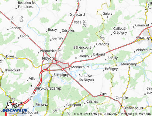 Kaart MICHELIN Salency - ViaMichelin