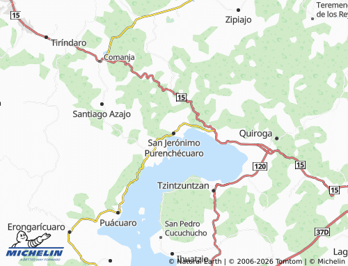 Mapa MICHELIN San Jerónimo Purenchécuaro - ViaMichelin
